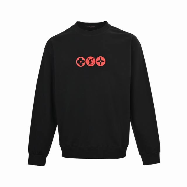 Louis Vuitton 路易威登 25Fw 硅胶三花圆领卫衣 480G高级精梳棉面料 专柜领标 代购级白色厚板吊牌 原版吊粒 前后都是立体发泡印花 层次感很