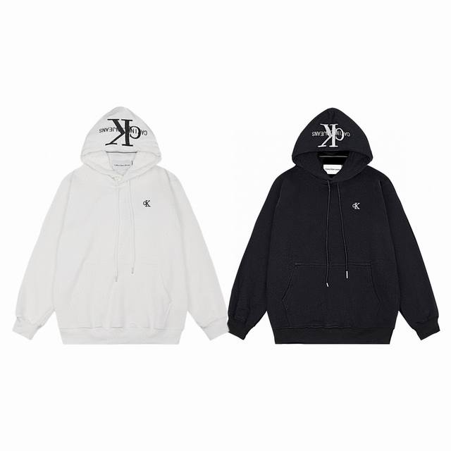 Calvin Klein Ck 帽子经典字母刺绣情侣连帽卫衣-原版代购品质 Color：黑色 白色 Size：S M L Xl Number ： 920 独家定