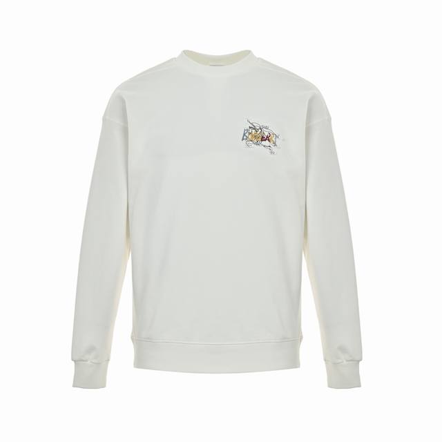 Burberry 巴宝莉 25Fw 涂鸦战马刺绣圆领卫衣 25Fw秋冬新款圆领卫衣 面料客订精梳棉洗水后450克 定染螺纹 舒适透气 微宽松设计裁剪兼具个性时尚