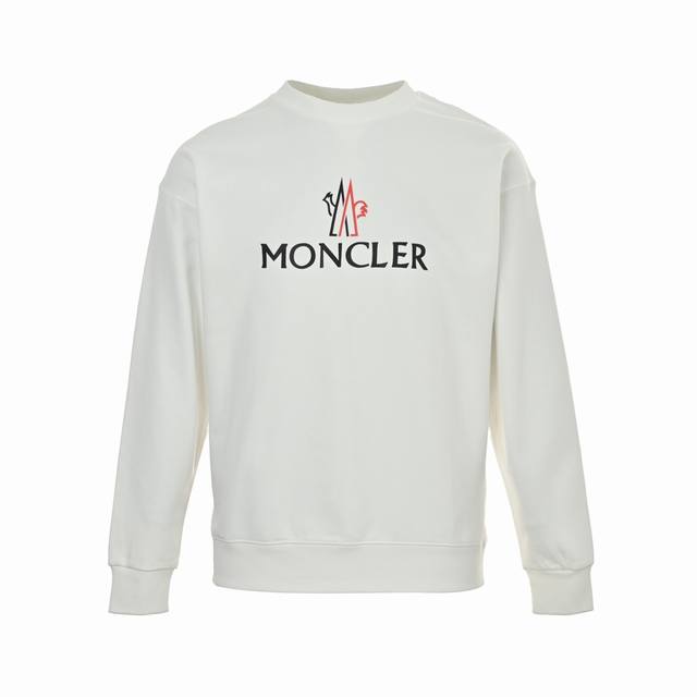 Moncler 蒙口 经典字母Logo印花圆领卫衣 25Fw秋冬新款圆领卫衣 面料客订精梳棉洗水后450克 定染螺纹 舒适透气 微宽松设计裁剪兼具个性时尚范儿
