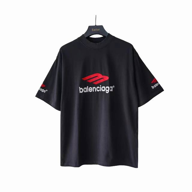 实拍细节图+尺码表 巴黎世家Balenciaga大M3M刺绣短袖 刺绣区分：田岛的机器就是牛 九万针的刺绣 细节满满 有在还原正品细节真的是用尽心机 面料采用3