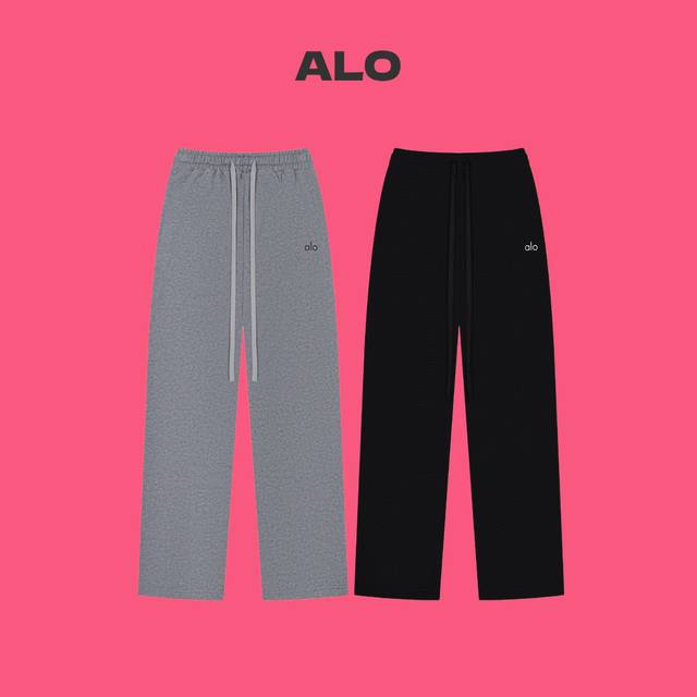 Alo Yoga 纯色夏季宽松直筒运动长裤休闲裤-出口原单品质 Color：灰色 黑色 Size：S M L Xl Number：250672 独家原版定制30