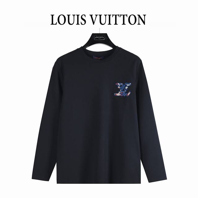 Louis Vuitton 路易威登 25Fw 织锦云朵及后背字母刺绣长袖T恤 定织定染 水洗柔滑长绒棉、克重310克、最新专柜款，打底衫长袖 其基础款单品属于