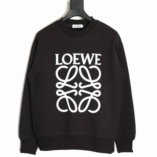 Loewe 罗意威 25Fw 四叶草印花圆领卫衣 480G高级精梳棉面料 专柜领标 代购级白色厚板吊牌 原版吊粒 前后都是立体发泡印花 层次感很强 男女同款 情