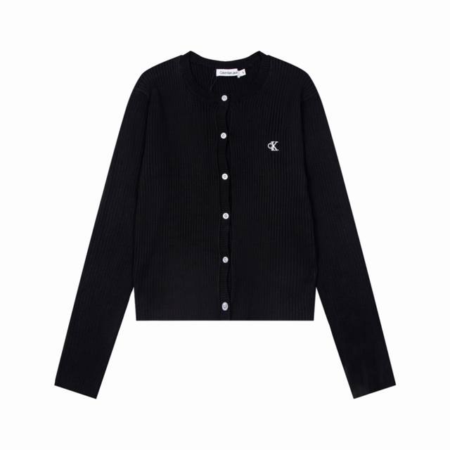 顶级品质 秋款Ck 同款V领扣子三色小红书平台日常必备常青热卖 颜色：白色 黑色 粉色 尺码：S M L 款号：680