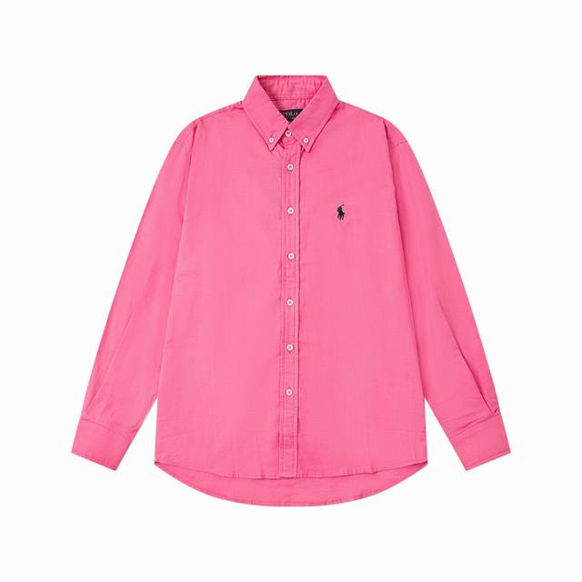拉夫亚麻衬衫 12色 经典款不下架# 春秋拉夫劳伦衬衫Ralph Lauren亚麻款经典款美式复古衬衫 颜色 ：藏青 卡其 粉色 白色 黄色 深宝蓝色 紫色 浅