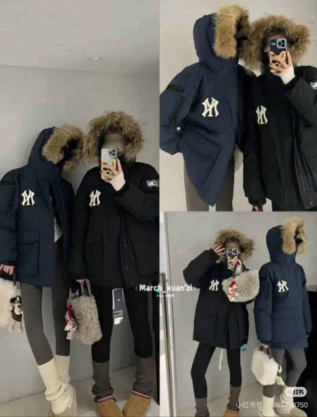 新款上新 专柜同步发售Mlb爆款现货重磅大牛货 Ny~原厂出品 经典出韩国款，保暖性好，不挑身材， 胸前独有的刺绣技法呈现经典Logo；胸前Logo，足够重工刺