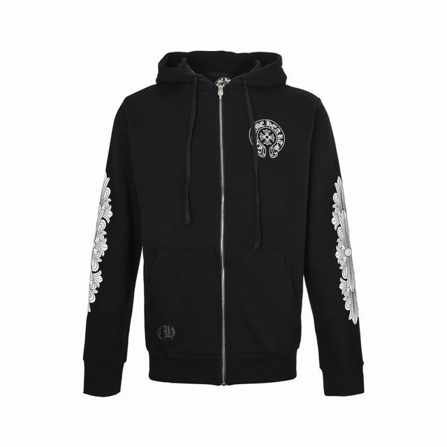 Chrome Hearts 克罗心 25Fw 麒麟臂印花拉链外套 高克重高密度高品质 毛料柔软细腻亲肤 触感软糯丝滑 保暖性亲肤性极佳 定织定染无色差 无论面料