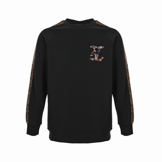 Louis Vuitton 路易威登 25Fw 织锦云朵贴布刺绣拼接圆领卫衣 定织定染 水洗柔滑太空棉、克重400克、最新专柜款， 其基础款单品属于驴家的经典王