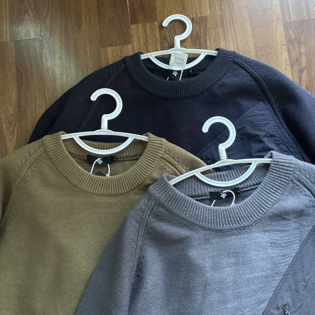 Descente 迪桑特25秋冬新款！男士Dualis系列都市通勤百搭加厚针织衫套头卫衣！订单款！掌柜力荐！线上线下同步！品相一级棒！男女都能穿！针织面料！在面