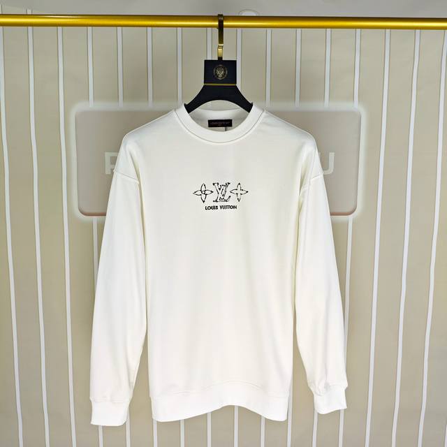 Lv 路易威登 2025秋冬新款原单男士休闲卫衣 高端定制 高版本 时尚百搭爆款Os宽松落肩偏大版型胸前背后印花Logo图案设计 原版进口420克双股纯棉面料