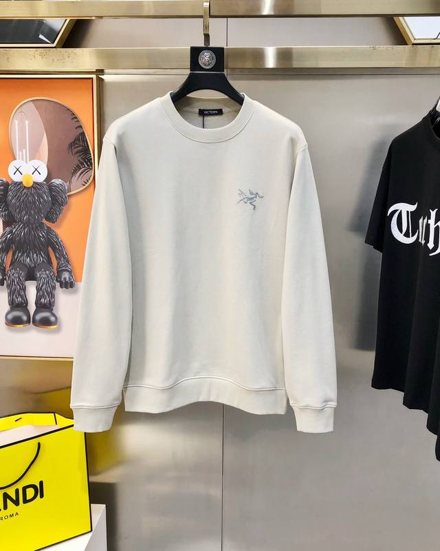 始祖鸟 2025秋冬新款原单男士卫衣 官网款 时尚百搭爆款Os宽松偏大版型狠货 高端定制 高版本胸前后背立体印胶Logo图案设计 原版进口420克双股100%纯