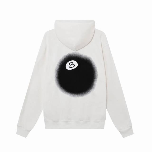 Stussy斯图西 金属钣金皇冠印花 初秋新款高品质宽松连帽卫衣 男女情侣款 面料：重磅纯棉380毛圈面料 工艺：Os宽松版型偏大，质感精梳棉面料，走线均是全身