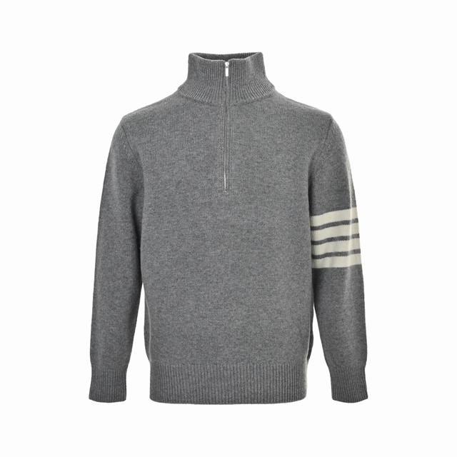 Thom Browne 汤姆布朗 Tb 25Fw 四杠半拉链毛衣 本产品根据原版使用定制羊毛纱线5根进纱编织。等同原版厚度，保暖度，上手上身度极强。此款照柜柜里