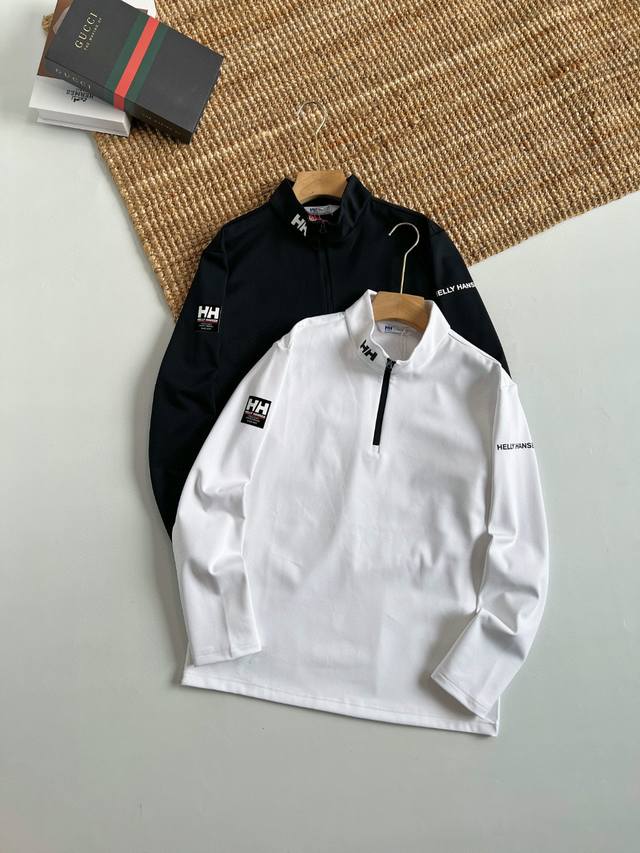 顶级版本 专柜同步 Helly Hansen, H H海丽汉森Hh25秋冬经典款保暖内里薄抓绒轻柔舒适半拉链套头衫 秋冬航海系列长袖 柜子款号：He5Wchl2