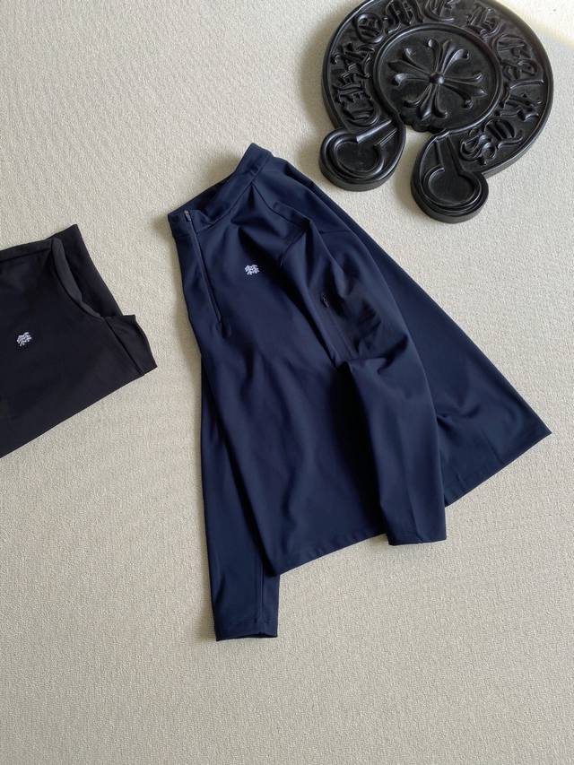 Kolon Sport可隆抓绒衣保暖男士Polartec混纺半拉链长袖T恤打底卫衣 左臂热压口袋采用激光切割贴合，感觉利落！提升外观质感！ 胸前是刺绣的经典常青