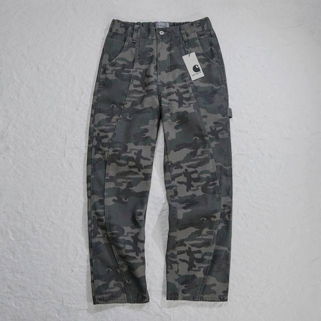 加绒』品控款 #Carhartt* 卡哈特 加绒新款Ootd高街户外迷彩伐木工装裤长裤子牛仔裤 男女同款 情侣款 –选用高品质牛仔加绒布料，基于纯棉材质特性 透
