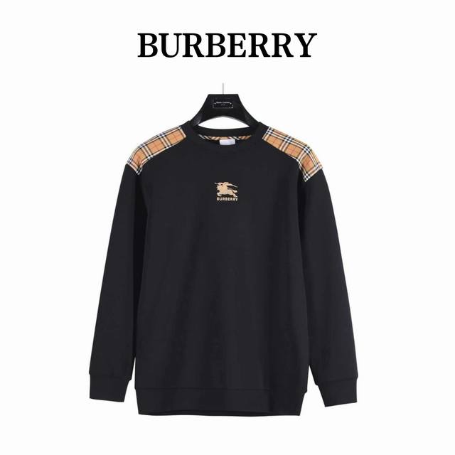 Burberry 巴宝莉 25Ss 肩膀袖子贴布胸口刺绣战马Logo太空棉卫衣 经典Logo设计，官网同步发售，定制面料，柔软细腻，亲肤感极高，简约奢华，设计感