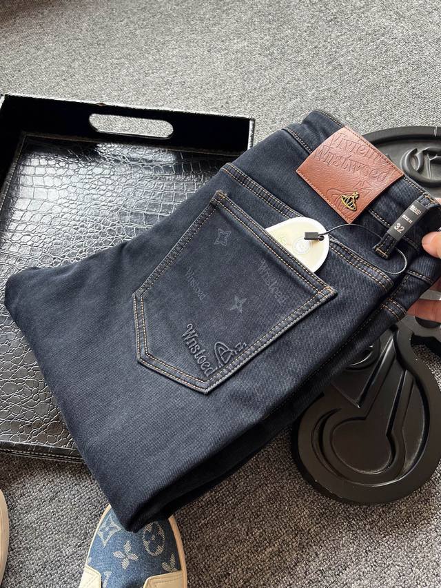 顶奢牛仔裤！ 人气爆款！Vivienne Westwood 西太后专柜新品重工水洗长绒棉牛仔裤！恒隆在售万元级，款号：3 西太后家今年优选特级新疆长绒棉牛仔面料