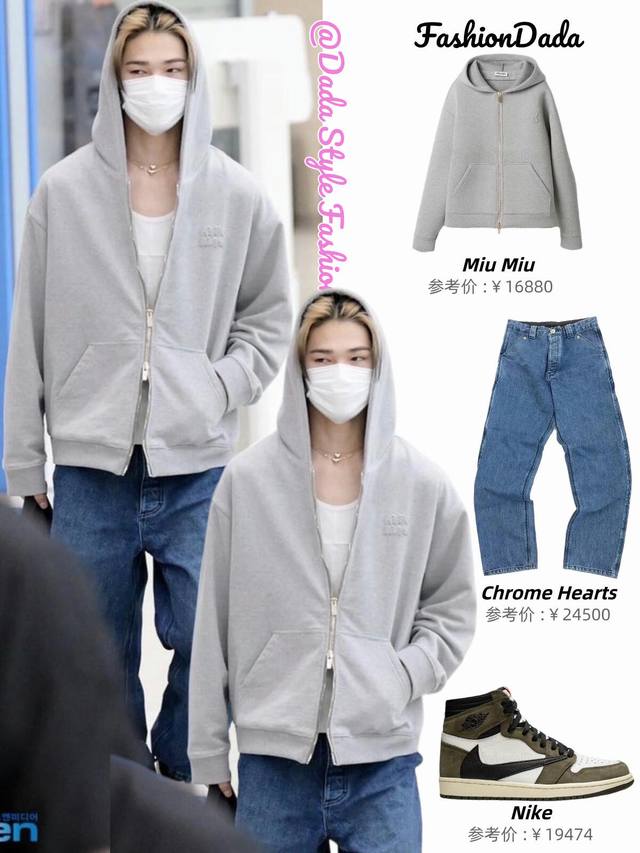 8089 Miu Miu Ss25秋冬复古重磅做旧贴布绣花Logo连帽拉链外套，Miu Miu 一直以大胆创新及富有个人主义的风格在时装界不断带来令人耳目一新的