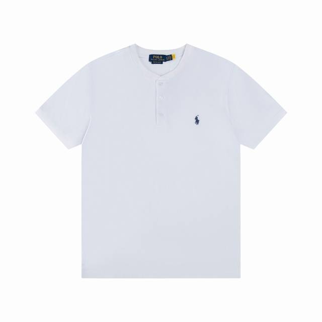 R72 Ralph Lauren拉夫劳伦亨利领四色 立领开胸短袖T恤衫 面料 %珠地棉，胸口进口刺绣Logo 定制螺纹领，经典刺绣，最高版本，商务休闲日常全部驾