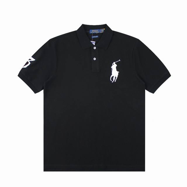 R32 Polo Ralph Lauren 拉夫劳伦 基础大马刺绣Logo Big Pony Polo衫 T恤短袖 S~Xxl 黑色 藏青 灰色 白色 原版面料