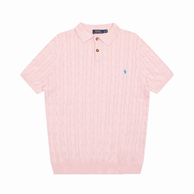 R39 Ralph Lauren 拉夫劳伦夏季针织绞花小马刺绣翻领毛衣Polo衫短袖T恤 官网同步 男女同款 尺码：S-Xl 颜色：藏青色 天蓝色 棕色 黑色