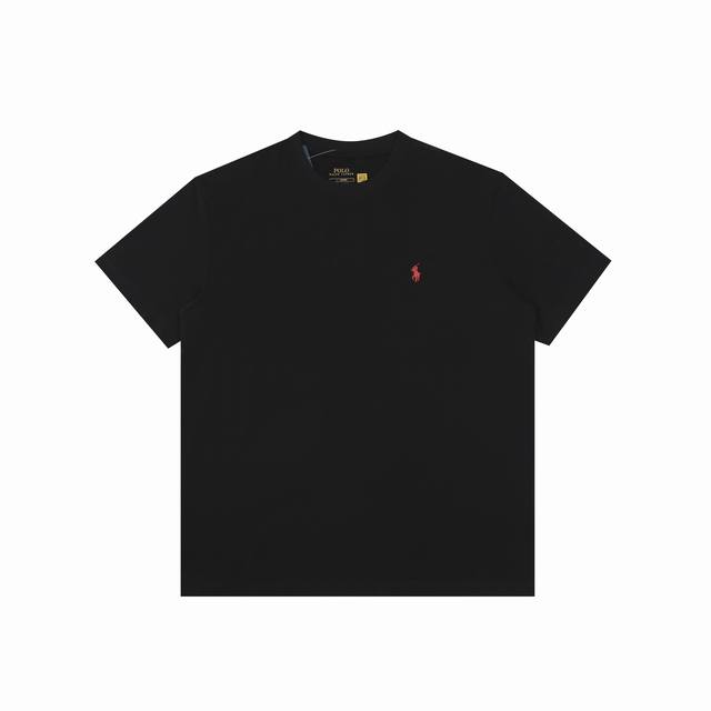 R33 Ralph Lauren 拉夫劳伦夏季新款纯色小马刺绣圆领短袖T恤 官网同步 男女同款 尺码：S-Xxl 颜色：黑色红标 白色 藏青色 浅灰色 蓝色 黑