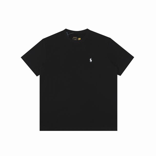 R33 Ralph Lauren 拉夫劳伦夏季新款纯色小马刺绣圆领短袖T恤 官网同步 男女同款 尺码：S-Xxl 颜色：黑色红标 白色 藏青色 浅灰色 蓝色 黑