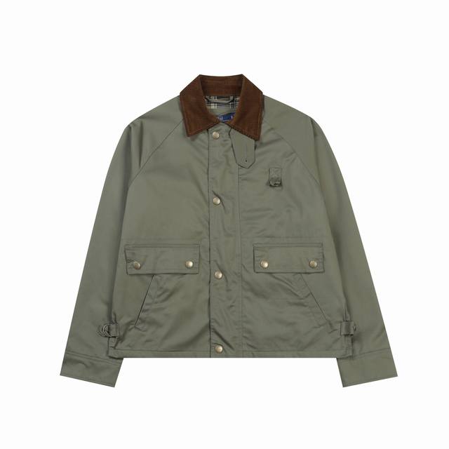 R10 Ralph Lauren拉夫劳伦巴恩风工装纯色单排扣女士短款休闲夹克外套 超级复古的巴恩风 简约格调，尽显不凡品味。 细节之处见真章，精致纽扣设计，品质