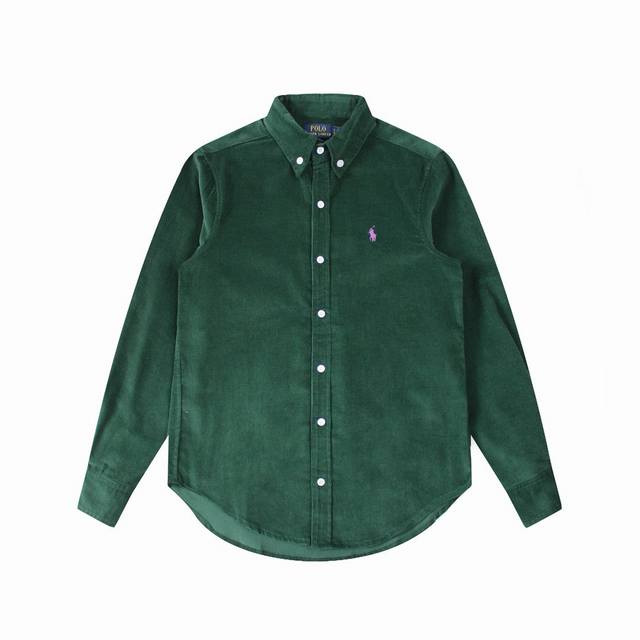 R21 Ralph Lauren拉夫劳伦 四色灯芯绒经典战马小标刺绣情侣长袖衬衫外套！货号：Rl15539 Ralph Lauren 拉夫劳伦经典版棉灯芯绒衬衫