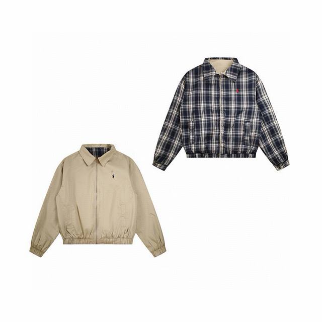 R45 Ralph Lauren 拉夫劳伦翻领刺绣双面可穿老干部哈灵顿夹克外套 拉夫劳伦秋季新品夹克 经典的哈灵顿夹克版型 一面百搭 经典 一面复古 时尚 两面