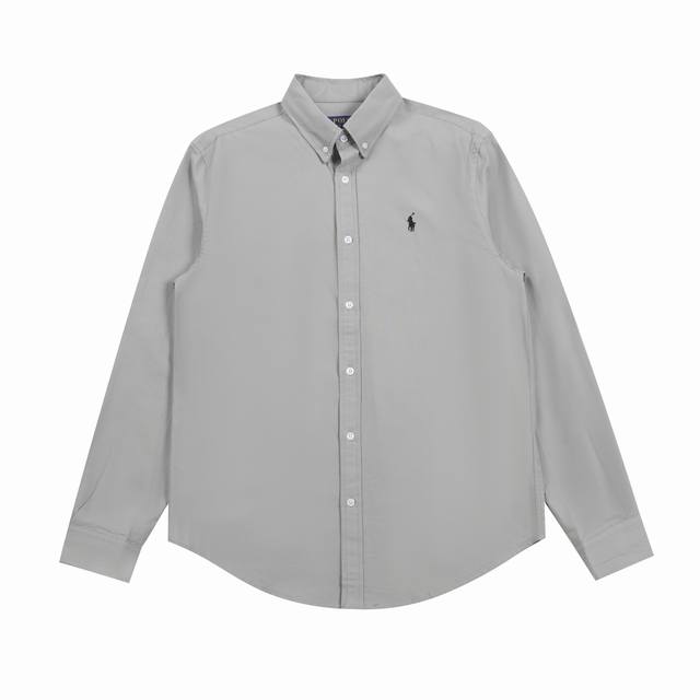 R28 Polo Ralph Lauren拉夫劳伦牛津纺纯色Logo刺绣排扣翻领经典长袖休闲衬衫 颜色：粉色 蓝色 浅蓝 酒红 军绿 藏青 卡其 白色 黑色 薄