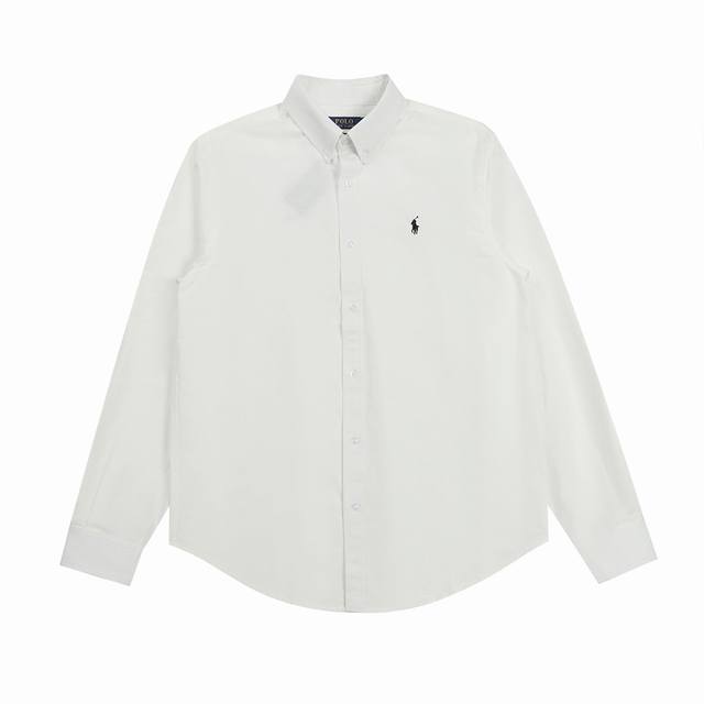 R28 Polo Ralph Lauren拉夫劳伦牛津纺纯色Logo刺绣排扣翻领经典长袖休闲衬衫 颜色：粉色 蓝色 浅蓝 酒红 军绿 藏青 卡其 白色 黑色 薄