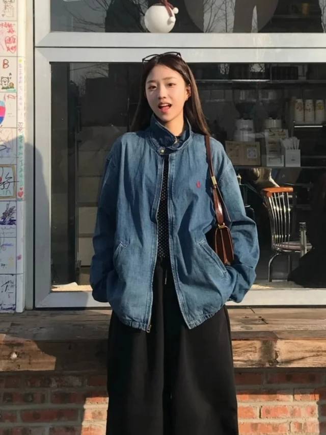 控 25Ss最新款拉夫劳伦Polo Ralph Lauren Logo刺绣拉链翻领长袖牛仔夹克外套 原版复刻，顶级品质 全套辅料 这是一个情侣款男生女生都能驾驭