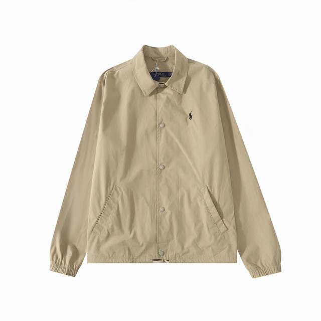 R02 Polo Ralph Lauren拉夫劳伦男士春秋薄款刺绣小标教练夹克 复古老钱风 舒适慵懒高级复古的色调，老爹外套的感觉，面料色彩是非常浓郁的藏青色