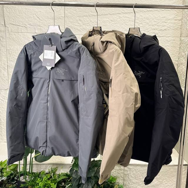 Arcteryx始祖鸟专柜级男女大买菜羽绒服可拆卸帽Macai系列 Gtx 750蓬鹅绒Logo徽标防水保暖连帽滑雪羽绒服情侣款保暖冲锋衣 标配：搜救器+眼镜布