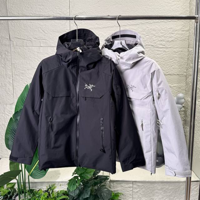 连帽小买菜 Arc‘Teryx 始祖鸟 Macai Jackt 男女款连帽羽绒服 情侣买菜款 防风 防水 保暖 滑雪服 冲锋衣 无缝压胶，立体刺绣Logo，最新