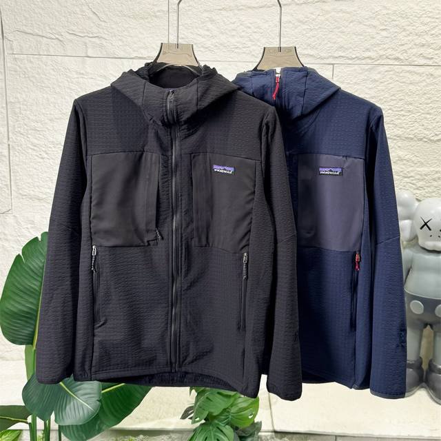 Patagonia巴塔哥尼亚 R2 Techface Hoody 男女款拼色保暖透气抓绒外套夹克情侣款连帽开衫卫衣 代工厂P跟单出品 ，代购指定版本 原档案原数