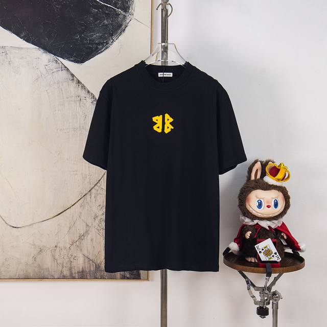 Zp版本［独家供应］ Balenciaga 巴黎世家 300克圆领短袖T恤 品牌经典 凹凸 胶印 立体 字母Logo压花工艺 官方同步 高版本 高品质 时尚个性