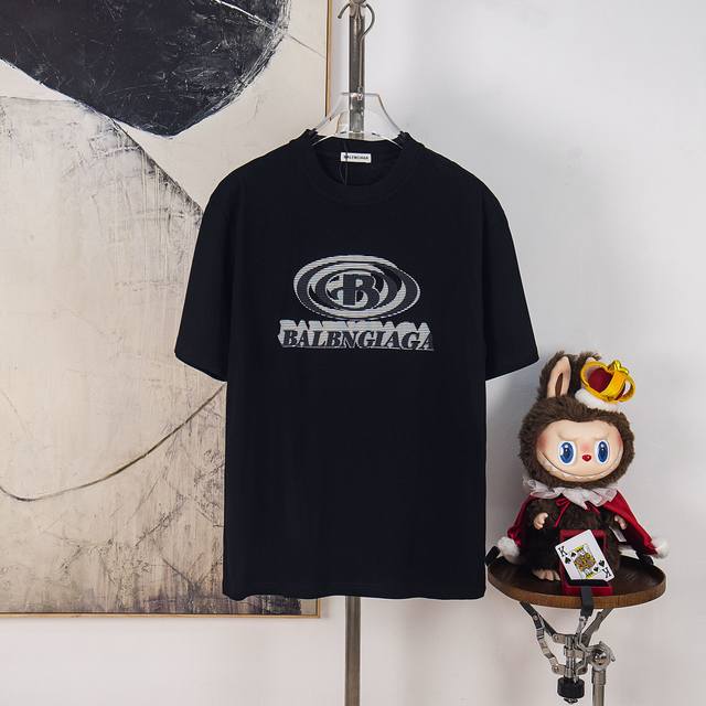 Zp版本［独家供应］ Balenciaga 巴黎世家 300克圆领短袖T恤 品牌经典 双层绒布 发泡字母Logo压花工艺 官方同步 高版本 高品质 时尚个性 百