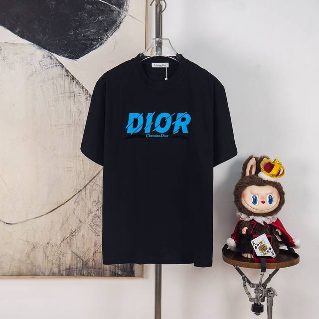 Zp版本［独家供应］ Dior 迪奥 300克圆领短袖T恤 品牌经典 双层 绒面 胶印 字母Logo压花工艺 官方同步 高版本 高品质 时尚个性 百搭潮流 纯原