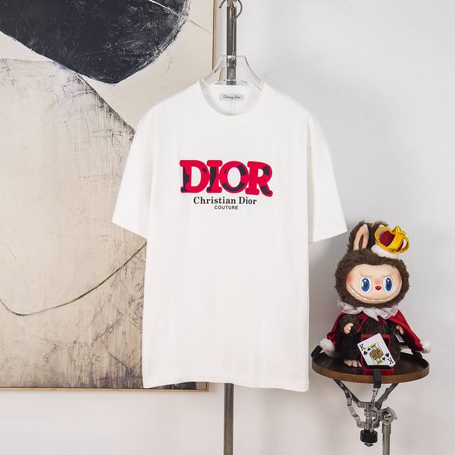 Zp版本［独家供应］ Dior 迪奥 300克圆领短袖T恤 品牌经典 双层 绒面 胶印 字母Logo压花工艺 官方同步 高版本 高品质 时尚个性 百搭潮流 纯原