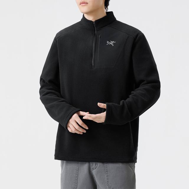 加绒加厚 Arc'teryx始祖鸟男士长袖T恤 徒步内搭S-Functional圆领打底衫速干加绒T恤 户外牛货！透气速干高弹运动，跑步健身，圆领长袖T恤。 此