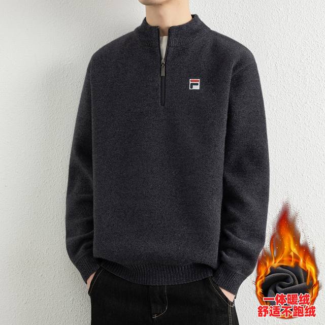 上新 斐乐 Fila海外版25Ss冬季多色高品质刺绣半高领情侣款加厚毛衣 采用针织加厚面料 舒适透气 有质感 做工精细 走线规则 落肩袖宽松版 不挑身材 男女同