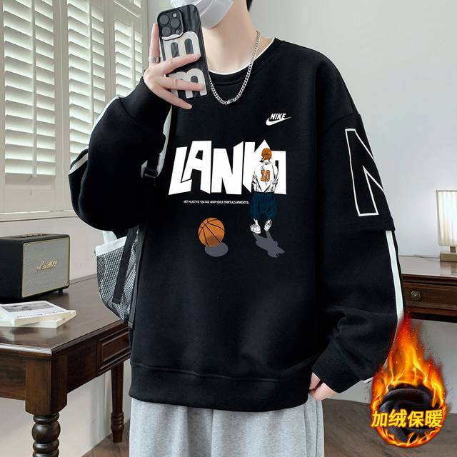 上新 耐克 Nike加绒卫衣 情侣卫衣 快手 Ins 小红书热门爆款众多博主上身款 甄选优质面料 舒适 透气 亲肤 后背棋盘格印花 不挑人 随意穿搭 所有细节诚