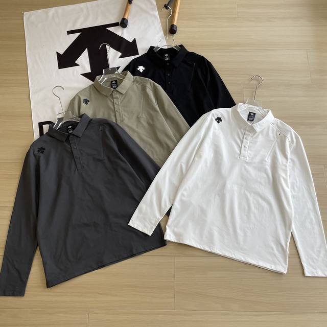 迪桑特25Ss秋季新款长袖翻领Polo卫衣，四色可选，经典百搭永不过时系列，绝佳春夏出行穿搭必备百搭单品 牛货！订单款！D工厂P出品！客索罗娜面料！手感细腻舒适