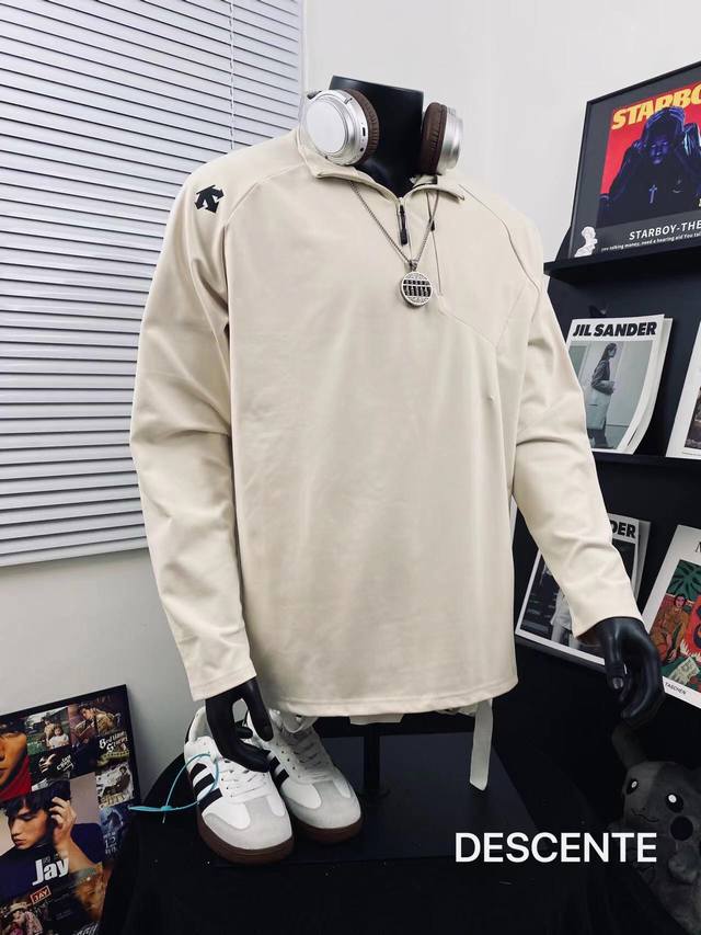 Descente迪桑特半拉链侧袋运动长袖卫衣 顶级版本 快手 抖音 得物App热门 转发即卖 专用包装 可立领翻领穿搭 工艺使用日本全进口3D雕刻而成进口巴腾浆  Descente迪桑特半拉链侧袋运动长袖卫衣 顶级版本 快手 抖音 得物App热门 转发即卖 专用包装 可立领翻领穿搭 工艺使用日本全进口3D雕刻而成进口巴腾浆