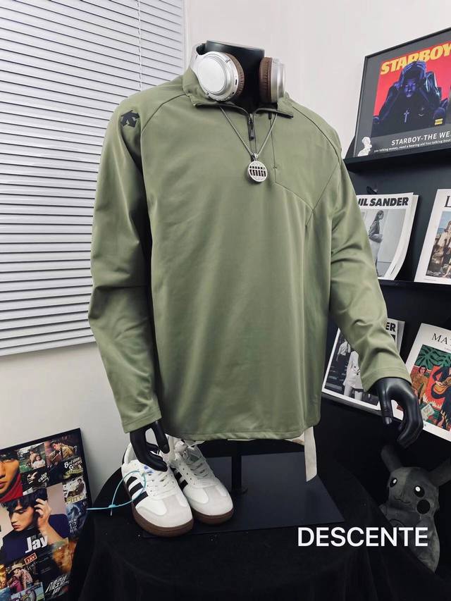 Descente迪桑特半拉链侧袋运动长袖卫衣 顶级版本 快手 抖音 得物App热门 转发即卖 专用包装 可立领翻领穿搭 工艺使用日本全进口3D雕刻而成进口巴腾浆  Descente迪桑特半拉链侧袋运动长袖卫衣 顶级版本 快手 抖音 得物App热门 转发即卖 专用包装 可立领翻领穿搭 工艺使用日本全进口3D雕刻而成进口巴腾浆