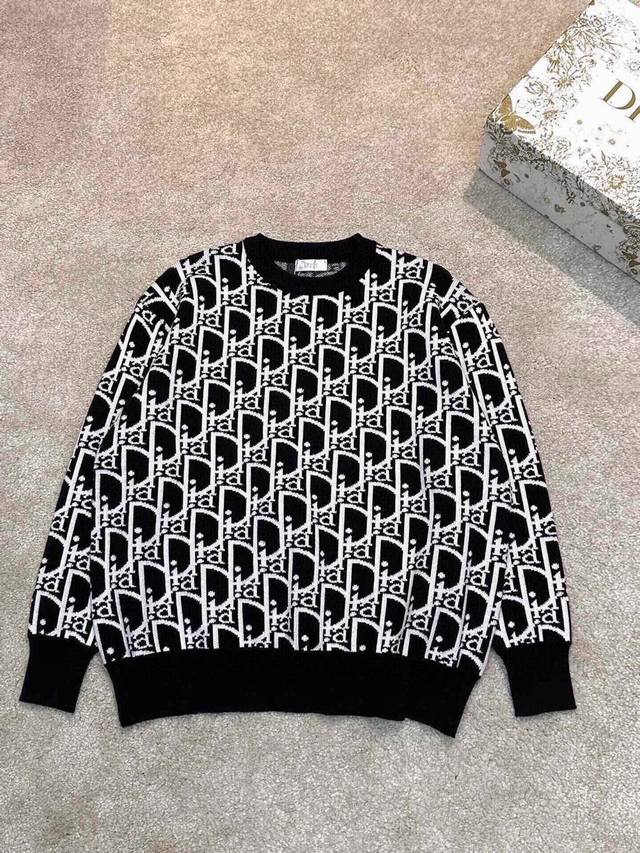 Drit 高定款 迪奥Ss新款老花提花羊毛针织毛衣 高品质 进口机编织制造采用羊毛含量纱线纱线定染新一季主打的无论颜色，工艺，元素颇为惊艳，高工艺做工老花经典L